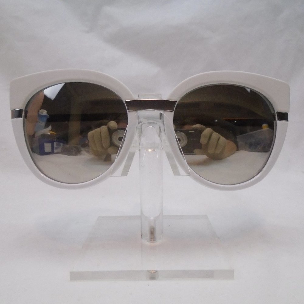 LAUNDRY CAT EYE MIRROR LENS WHITE SILVER SPRING